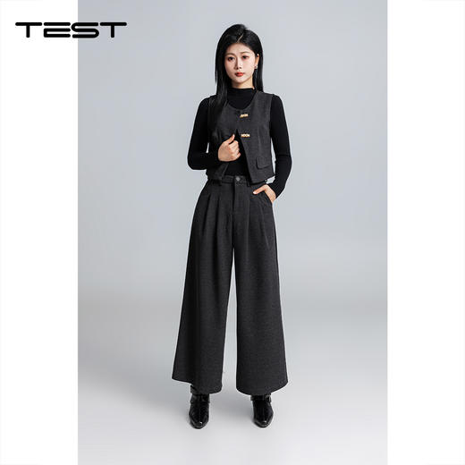 春上新洋气显瘦百搭减龄阔腿裤三件套4261010 商品图1