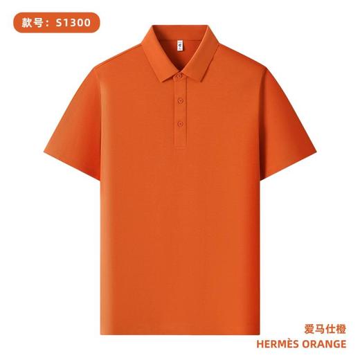 210g 60支棉+天丝莱赛尔纯色二级贴胶布领短袖翻领上衣  ZT-S1300# 商品图3