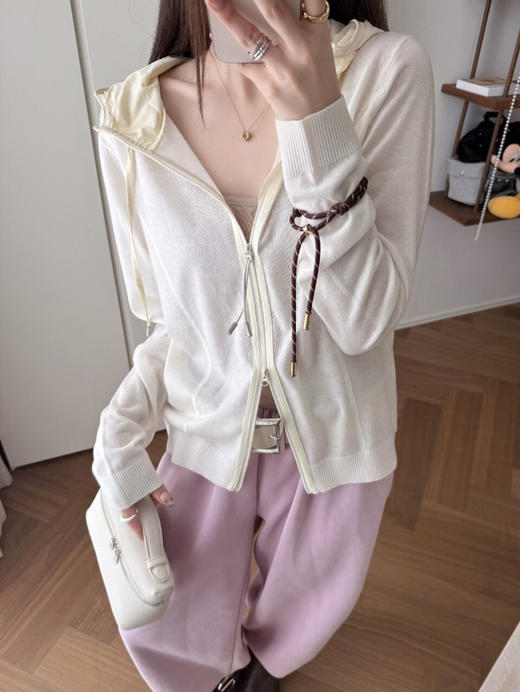 DYJ5602羊毛拼接帽衫 商品图6