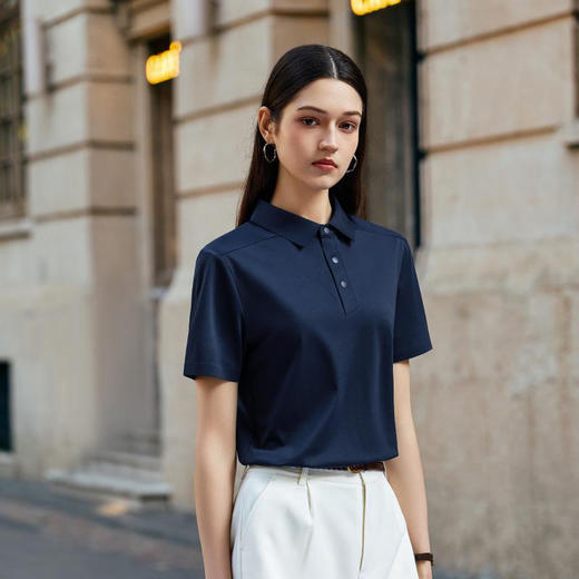 70支液氨丰巢布排湿透气短袖翻领上衣  XYD-5008 商品图6