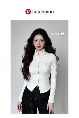 一包2件，lulu2026春季新款女士小蛮腰+双拉链外套