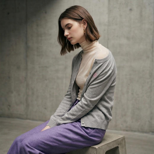 PALUOPO/PL圆领女开衫ET23035R/约重235g帕罗 商品图1