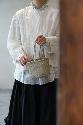 ROBE de PEAU 麻质开襟衬衫