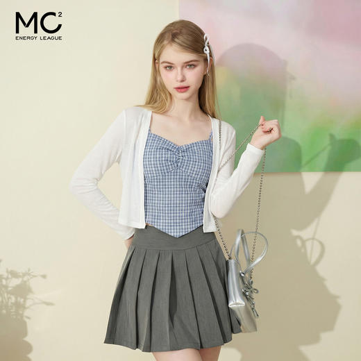 女装外披配格子吊带两件套-11093C5231001 商品图0