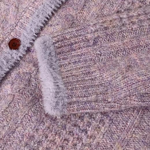 【来点不一样的】柜999+！温柔双色纱！2026羊毛混纺复古麻花翻领针织开衫毛衣外套女春款！ 商品图3