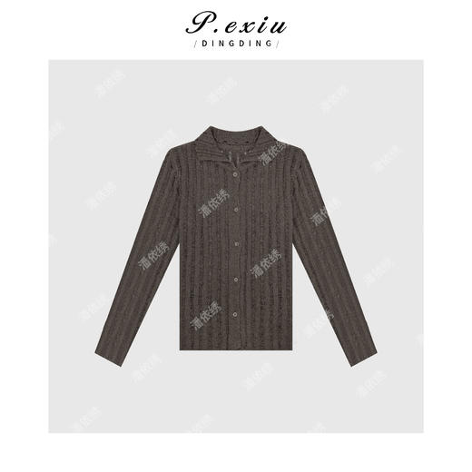 03-2潘依绣丁丁宠粉韩系简约肌理感长袖针织吊带套装Q2225 商品图2