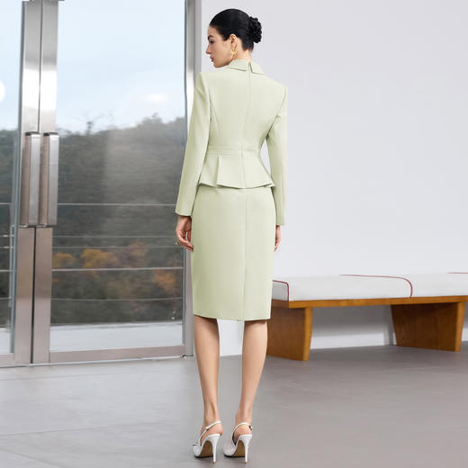 IWY/淡绿色西装裙女春轻熟收腰包臀裙通勤OL新25Q920 商品图8