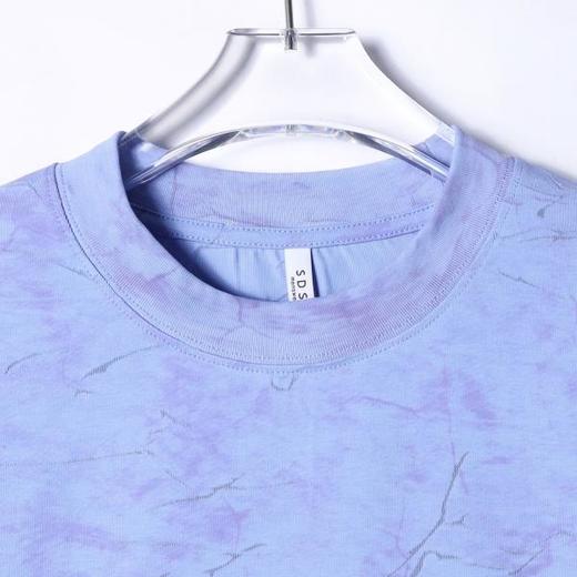 T4277SDSA夏季新款男士痞帅设计师晕染小众圆领短袖T恤休闲简约上衣 商品图2