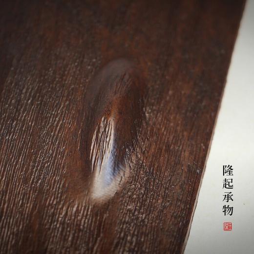 黑檀干泡盘大漆金箔实木小茶盘办公室原木席面杯托 商品图3