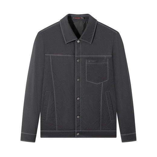 【印花工装茄克】柒牌男装2026春季新款几何印花翻领休闲商务夹克 130K70150 商品图4