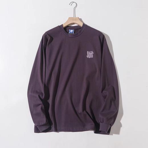 F030484五道杠水洗做旧撞色双Logo印花厚款打底长袖T恤 商品图12