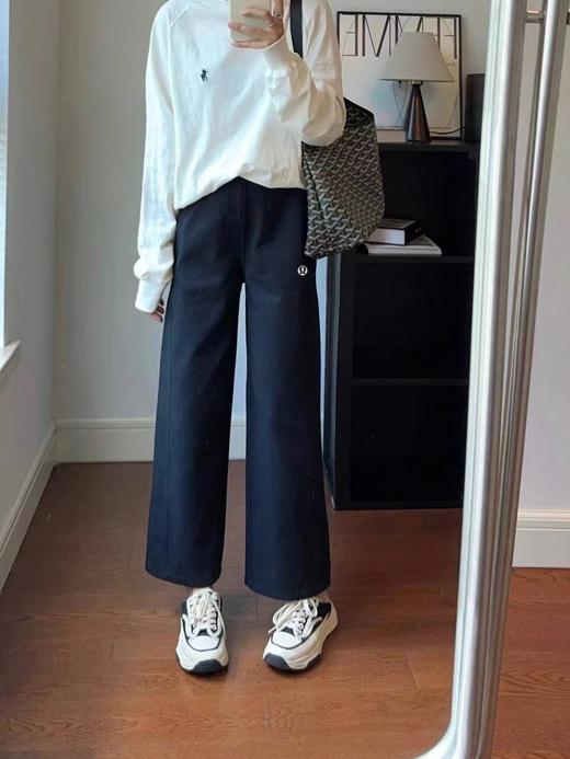 F030445春夏季新款天丝棉挺括垂坠感高腰阔腿设计休闲裤 商品图6