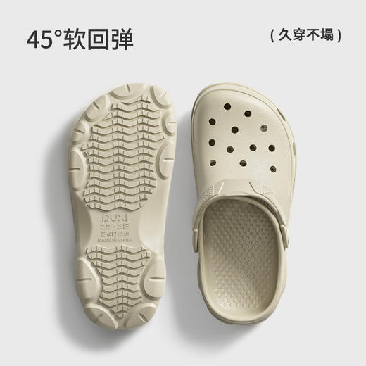 朴西柔蔓软底洞洞鞋情侣夏季新款防滑包头拖鞋男户外海边凉拖鞋 商品图2