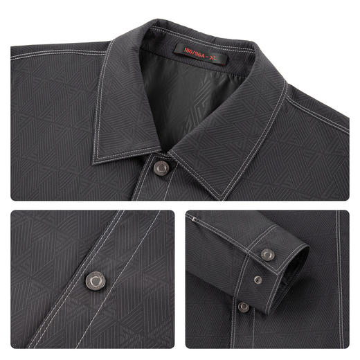 【印花工装茄克】柒牌男装2026春季新款几何印花翻领休闲商务夹克 130K70150 商品图3