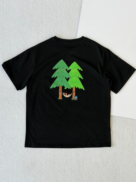 原单正品可隆户外露营jeon hwangil插画刺绣贴布短袖T恤，
黑色绿色smlxl 白色sxl 商品图4