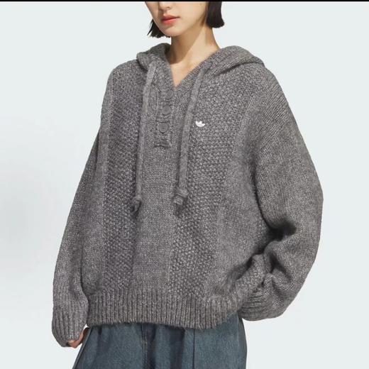 F030426套头连帽针织纽扣帽衫情侣男女同款针织柔软百搭毛衣 商品图7