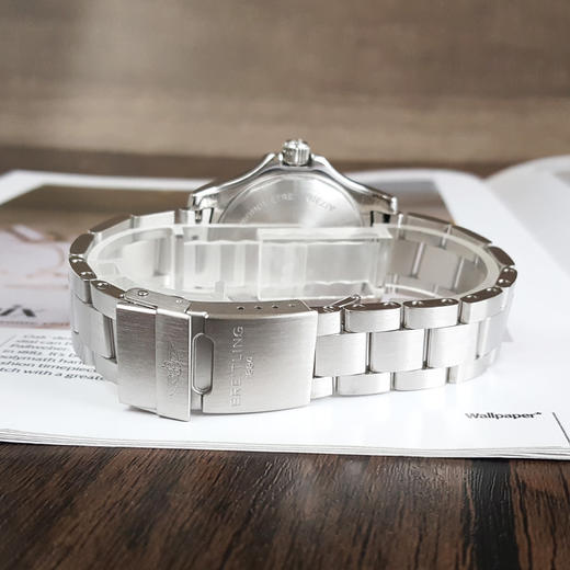 【95新】BREITLING 百年灵A17316D21A1A1天文台认证自动机械机芯36MM（女款）超级海洋系列精钢120226NJS04 商品图6