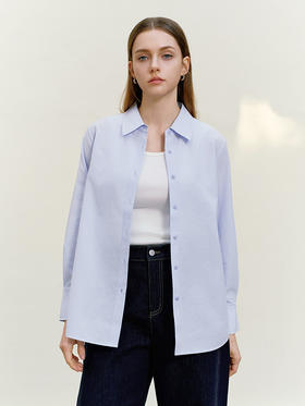 【纯色女士衬衫】26年春夏新品女士纯色百搭衬衣长袖上衣