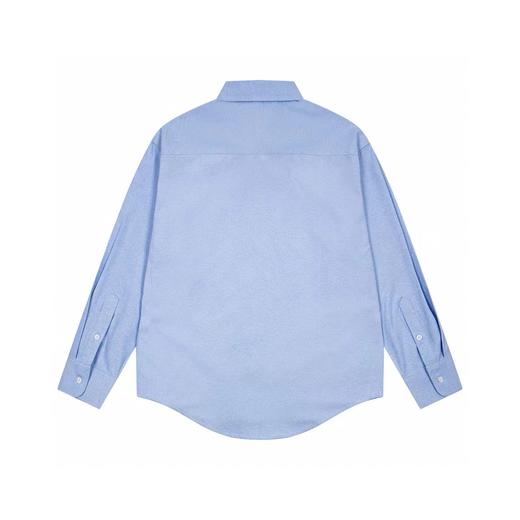 F030422口袋小爱心刺绣单排扣亲肤舒适百搭翻领情侣长袖衬衫 商品图4