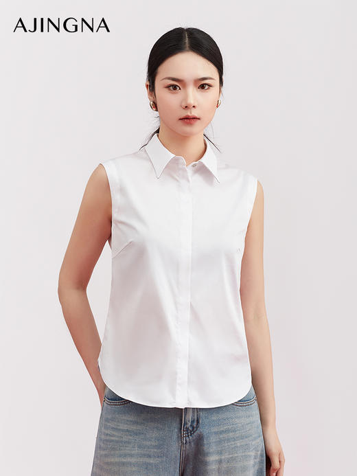 【商场同款】阿菁娜春季新款四季万能打底心机显瘦无袖单穿叠穿都不露衣摆精致感拉满A31C109017 商品图0