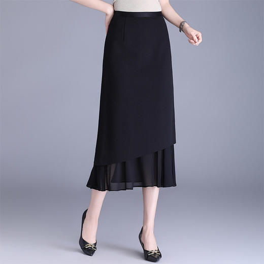 「自」全新升级【铂金会员146/天猫189/差价43】(12454)洛诗琳气质高腰遮胯显瘦中长裙2026春夏新款鱼尾包臀半身裙 商品图2