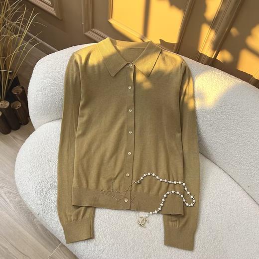 夜澜风清~真丝羊绒POLO领开衫 商品图3