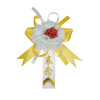 黄色烫金胸花小白花祭祀祭祖清明扫墓追掉会布花别针胸花 商品缩略图0