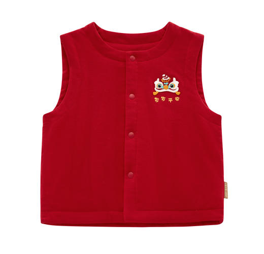 拉比童衣i5-4喜庆全开马夹红色LYAB102308 商品图2