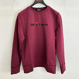 KITON 男士字母徽刺绣长袖卫衣 红色 UMK075112000