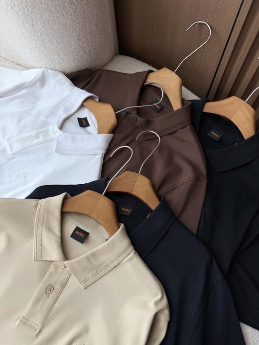 2026ss新款刺绣logo翻领款polo男士商务短袖上衣 商品图3