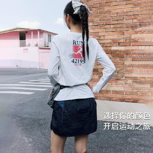 录士LUSHISI风日运动短裙A字抽绳拼接防走光羽毛球裙内置打底裙子 商品图4