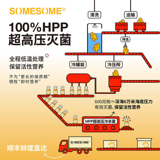 somesomeHPP姜黄生姜柠檬饮（全程顺丰冷链生鲜产品不接受七天无理由） 商品图1
