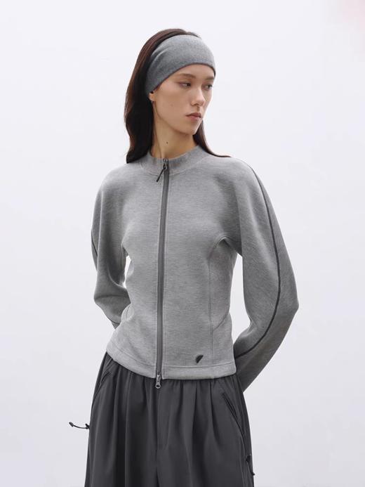 半圆/C61280197/立体包针刺绣工艺小立领合体t恤 商品图2