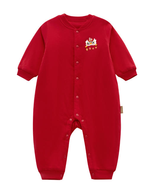 拉比童衣i5-4喜庆全开连体衣红色LYAB103311 商品图1