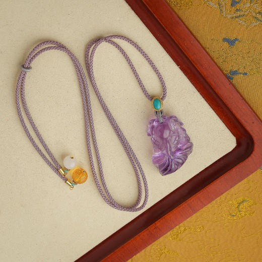 ² 【安然水晶】特价孤品-紫锂辉/紫水晶项链系列-LS-457 (48小时鉴赏期 )HM02-CRMM-ARSJ 商品图0