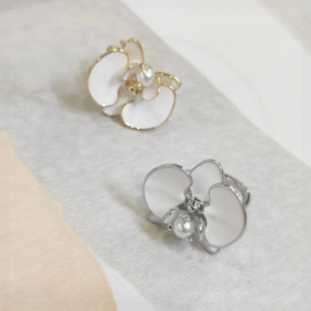 美颂之光 MAISON LUMIERE mini珐琅蝴蝶兰系列耳饰戒指