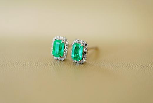 0.43克拉祖母绿耳钉 商品图6