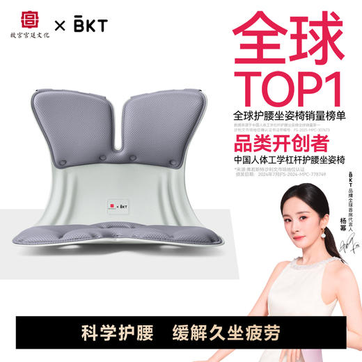 BKT 人体工学护腰坐姿椅 加大版 气质灰-LP02 商品图1