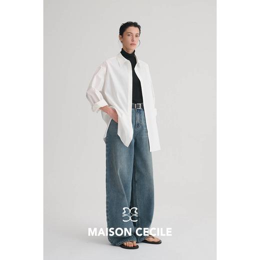 MAISON CECILE“春日已至”法语刺绣莱赛尔棉百搭简约随性白衬衫 商品图4