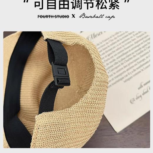 赵露思同款女韩系百搭时尚潮流显脸小针织帽出游透气遮阳马术帽 商品图3