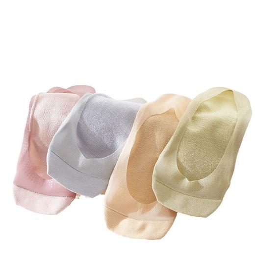 【自在无束缚❗️冰丝隐形船袜】冰感透气「告别闷脚黏腻」触感清凉丝滑，跟内置硅胶条，牢牢贴合肌肤，运动都不滑落，女袜棉底吸汗浅口隐形袜女士袜子L 商品图4