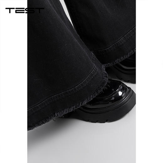 春上新显瘦宽松时尚显瘦设计感阔腿牛仔裤3261021 商品图5