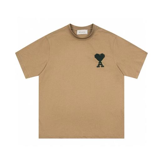 F030424马年限定针织刺绣爱心圆领高品质舒适百搭情侣短袖T恤 商品图4