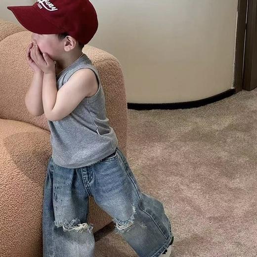 【超值！！任选2件】可优鼠儿童螺纹棉百搭背心 A类柔棉面料 亲肤细腻舒适 可单穿可叠穿 男女童皆可 百搭舒适 商品图1