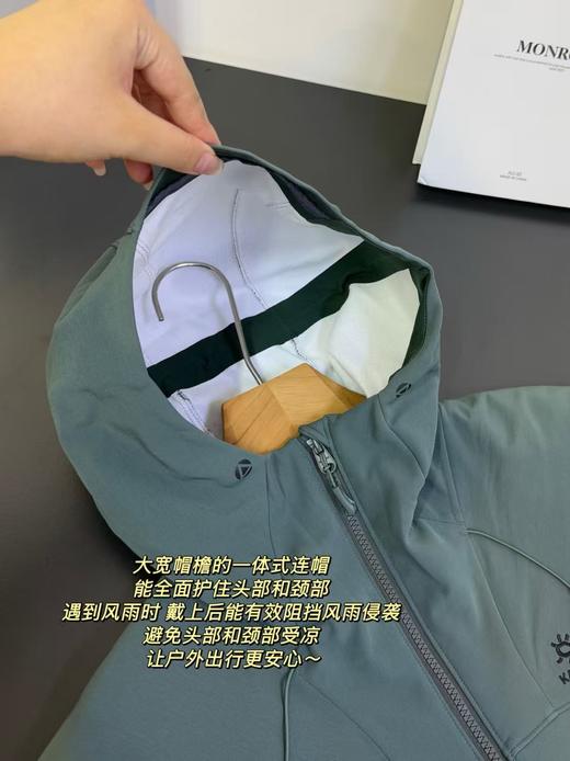 男女款凯乐石𝐦𝟖 𝐢𝐜 𝐦𝐚𝐱防风水连帽软壳外套 ZC 341205 商品图8