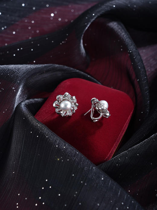 子佩集【向阳花开】银S925珍珠惜王妃耳钉【QJED013】太阳花2602 商品图3