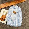 F030491简单基础款弹力棉府绸面料纯色长袖衬衫 商品缩略图2