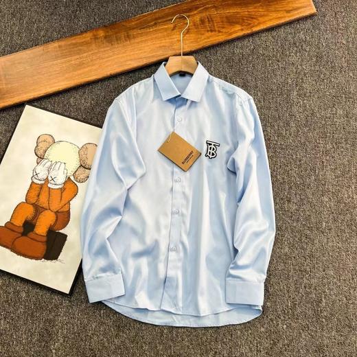 F030491简单基础款弹力棉府绸面料纯色长袖衬衫 商品图2