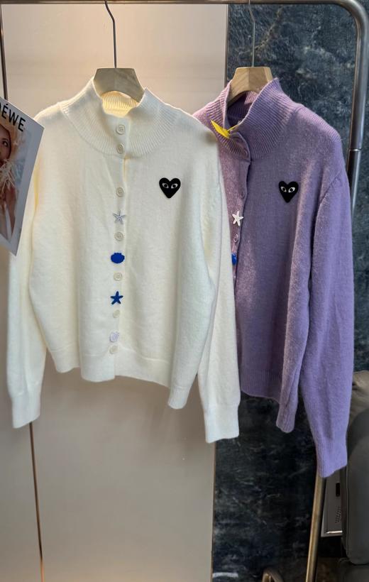 F030495简约版型半高领设计防风保暖慵懒随性日常风半高领针织开衫 商品图1