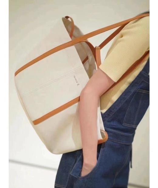 F030458帆布大容量简约实用柔软日常通勤风老钱度假风叶子包 商品图1